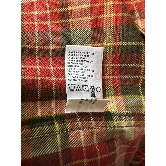 Royal Robbins Button Soft Flannel Shirt  Men's Size XL  NWOT  Burnt Orange Plaid - Picture 6 of 7